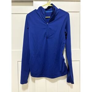 Women’s Nike Pro Quarter Zip-Size Large Blue